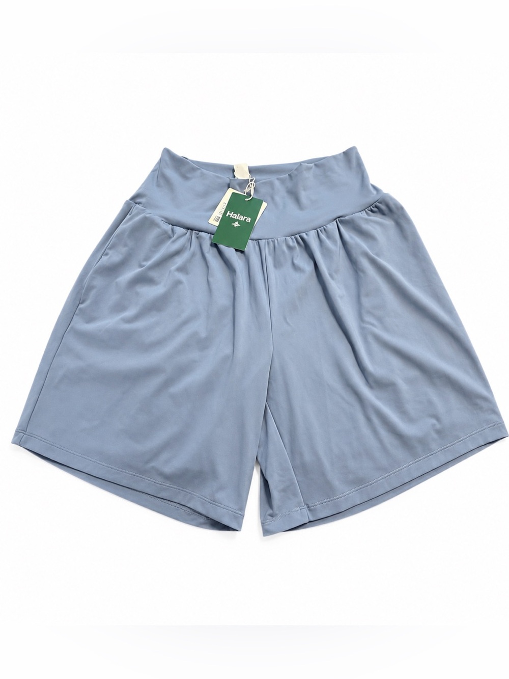 Halara Women’s High Waisted Flowy Shorts Size L Blue 7” Inseam Built-In Shorts N